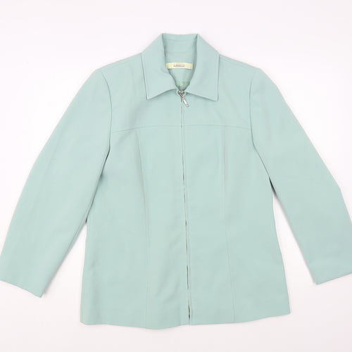 Classics Womens Green Jacket Blazer Size 14 Zip