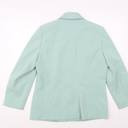 Classics Womens Green Jacket Blazer Size 14 Zip