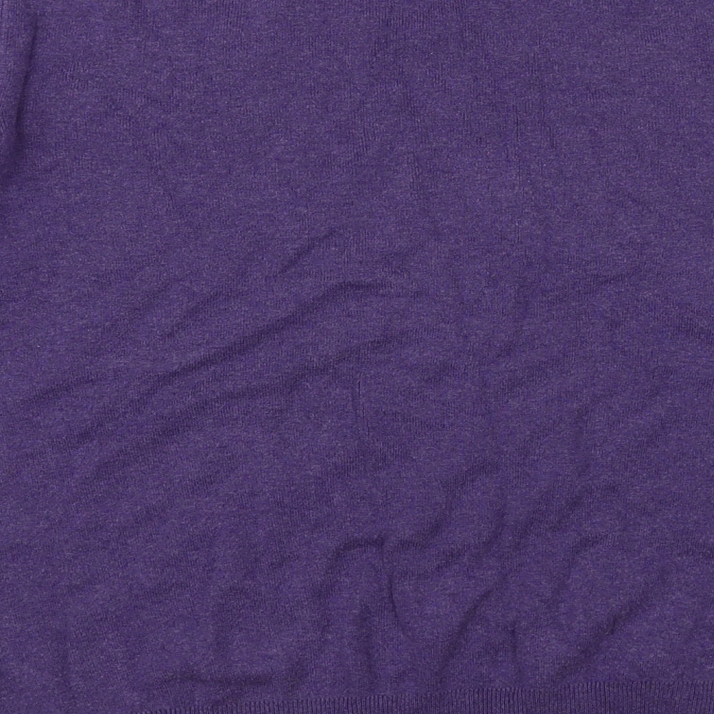 Polo Ralph Lauren Mens Purple V-Neck Cotton Pullover Jumper Size L