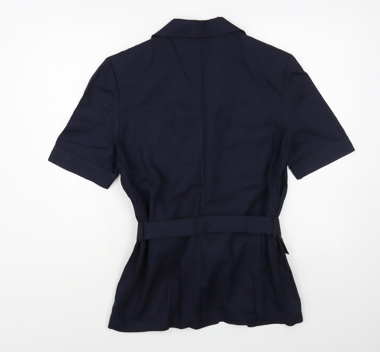 Made in Italy Womens Blue Gilet Blazer Size 12 Button