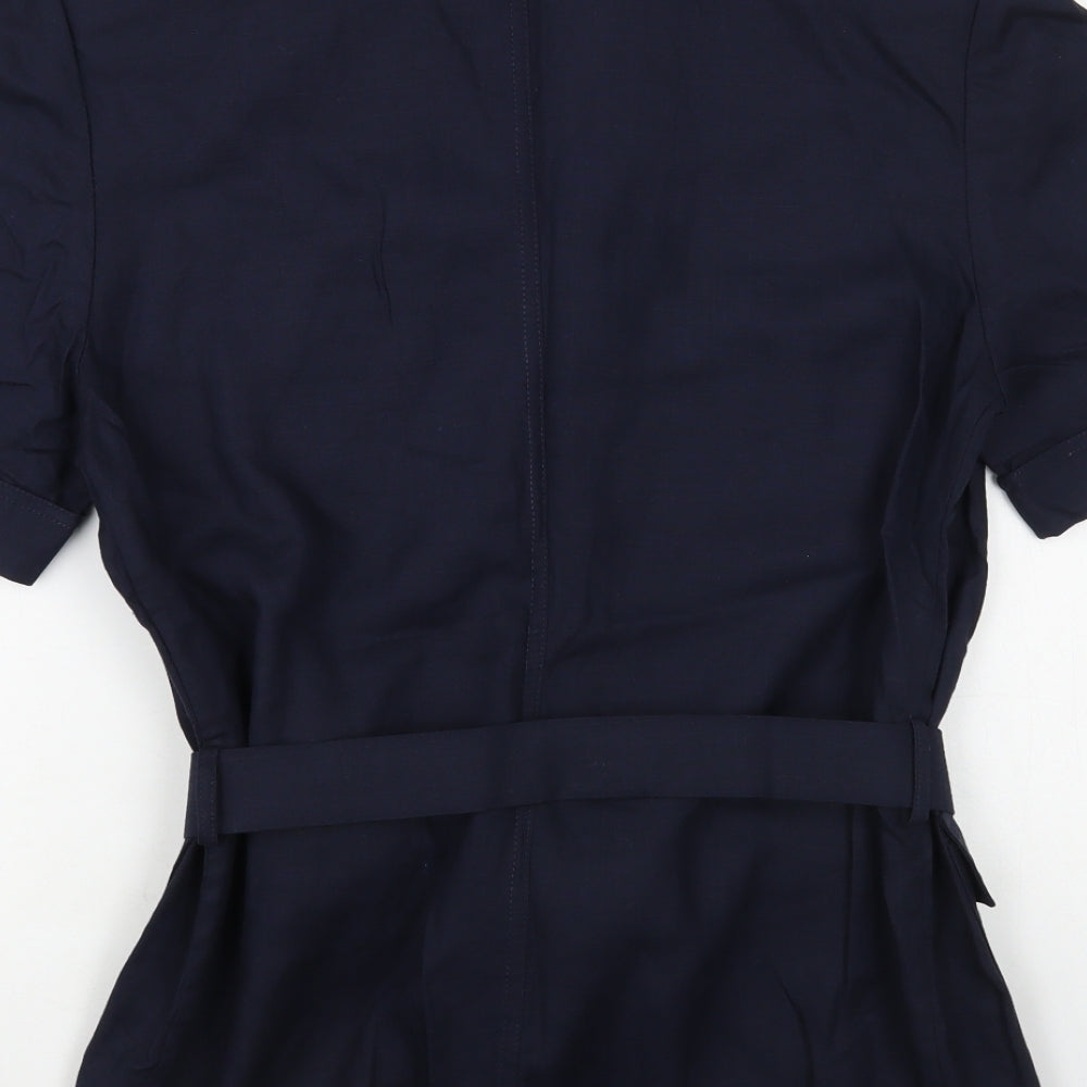 Made in Italy Womens Blue Gilet Blazer Size 12 Button