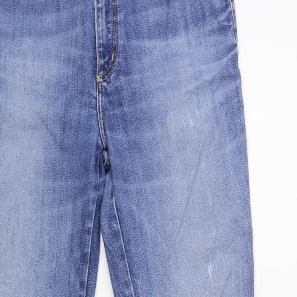 BIG STAR Womens Blue Cotton Bootcut Jeans Size 30 in L31 in Regular Button