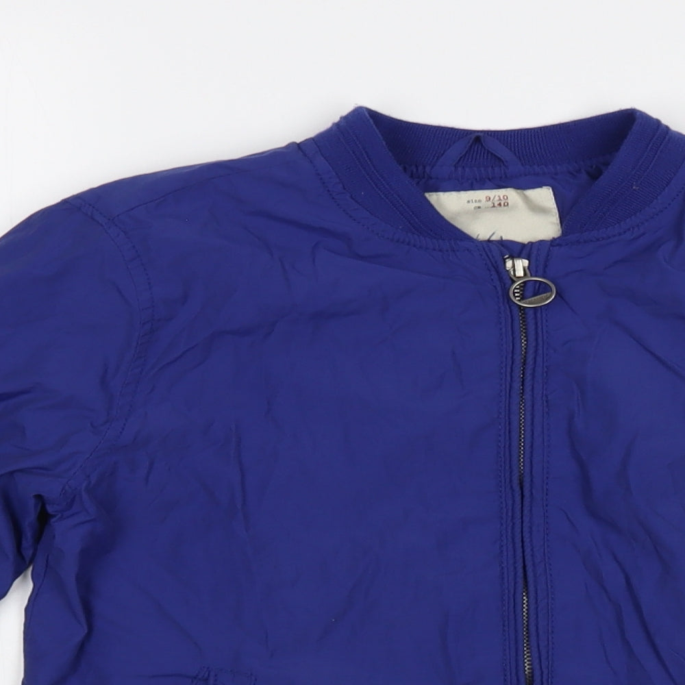 Zara Boys Blue Windbreaker Jacket Size 9-10 Years Zip