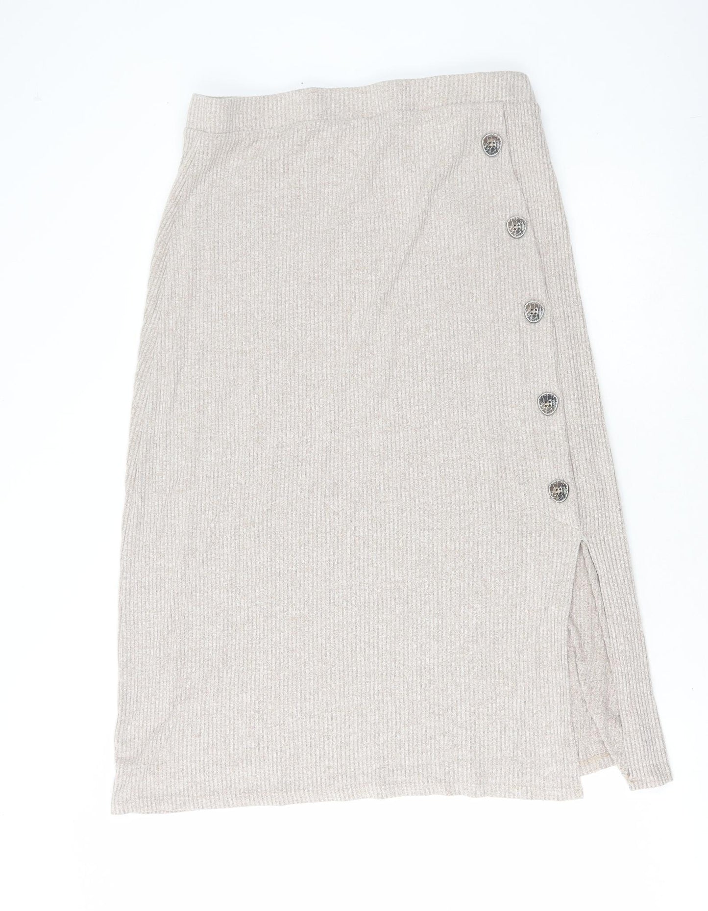 Papaya Womens Beige Viscose A-Line Skirt Size 18