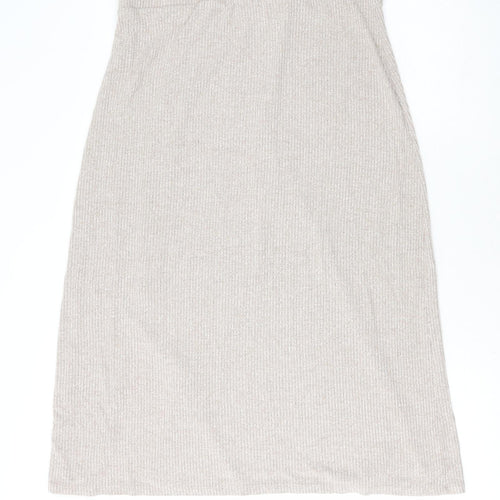 Papaya Womens Beige Viscose A-Line Skirt Size 18