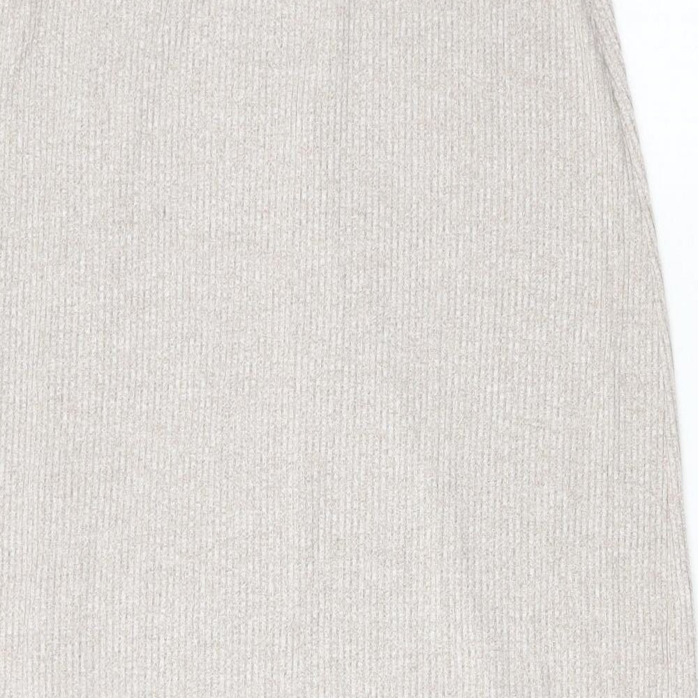 Papaya Womens Beige Viscose A-Line Skirt Size 18