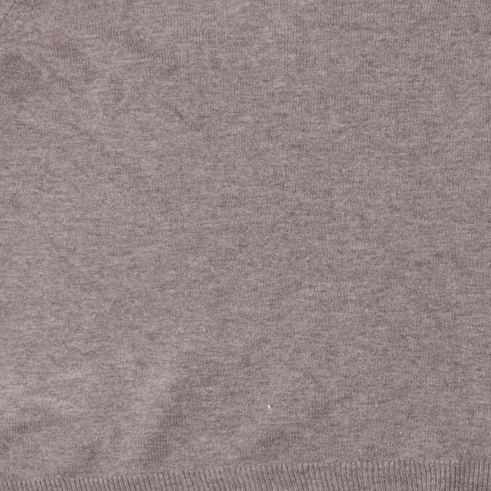 Marks and Spencer Womens Brown Round Neck Wool Pullover Jumper Size 16