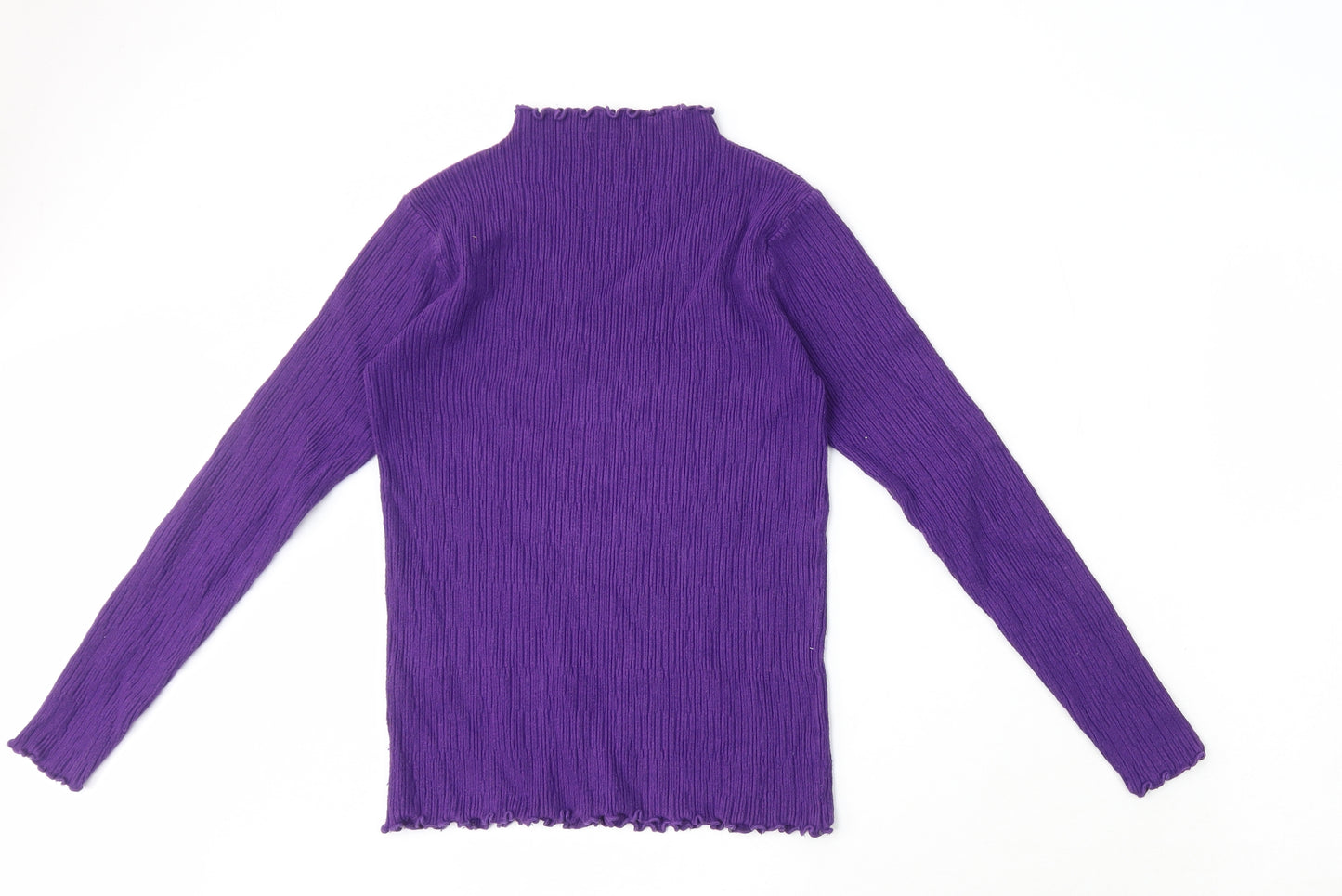 I/Text Womens Purple High Neck Viscose Pullover Jumper Size S