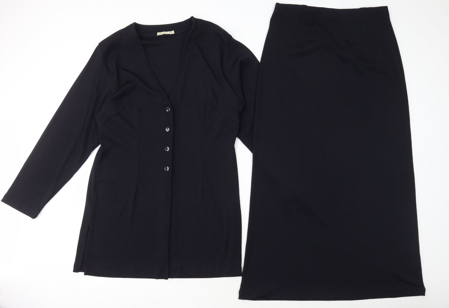 VIZ-A-VIZ Womens Blue Polyester A-Line Set Size S