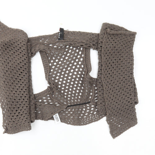 Henag Womens Brown Cotton Pullover Jumper Size M