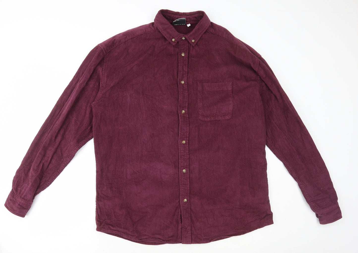 ASOS Mens Purple Cotton Dress Shirt Size M Collared