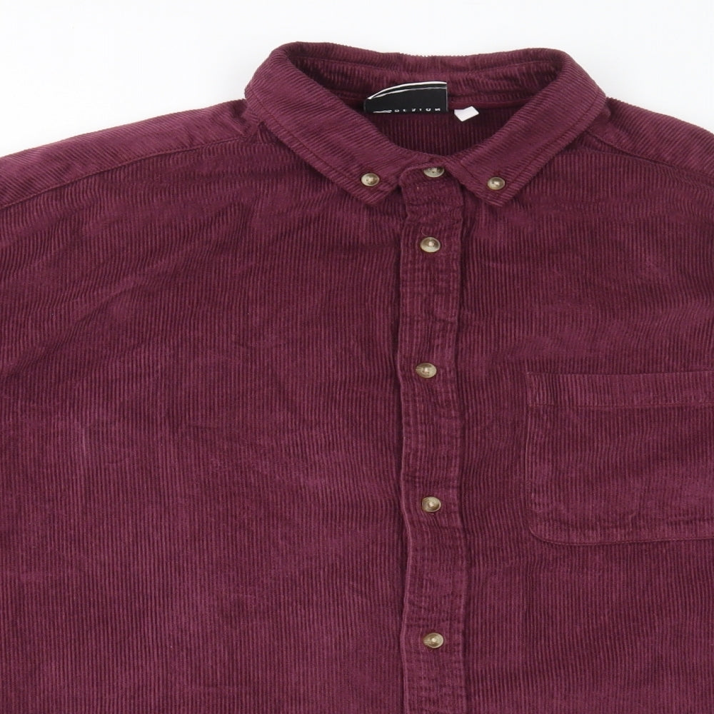 ASOS Mens Purple Cotton Dress Shirt Size M Collared