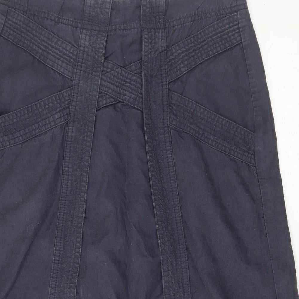 Sandwich Womens Blue Cotton A-Line Size 36 in