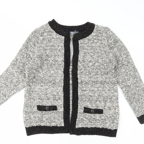 BHS Womens Grey Cotton Cardigan Jumper Size 10