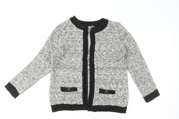 BHS Womens Grey Cotton Cardigan Jumper Size 10