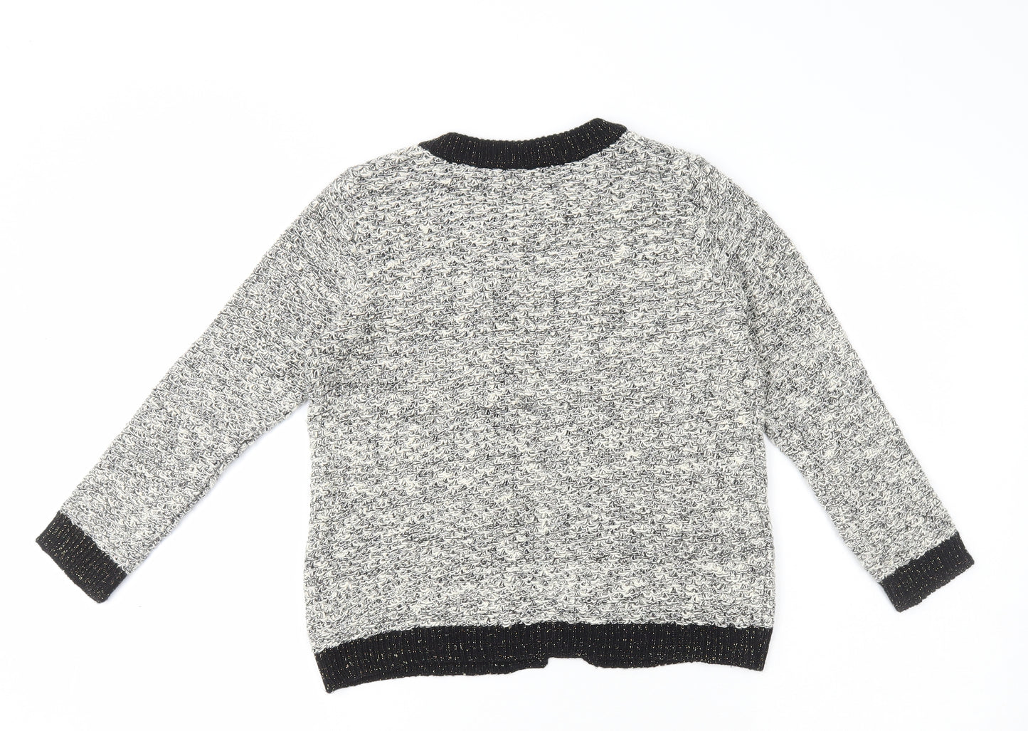 BHS Womens Grey Cotton Cardigan Jumper Size 10