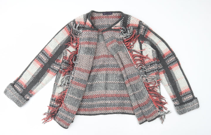 Marks & Spencer Womens Multicoloured Plaid Acrylic Cardigan Jumper Size L - Waterfall