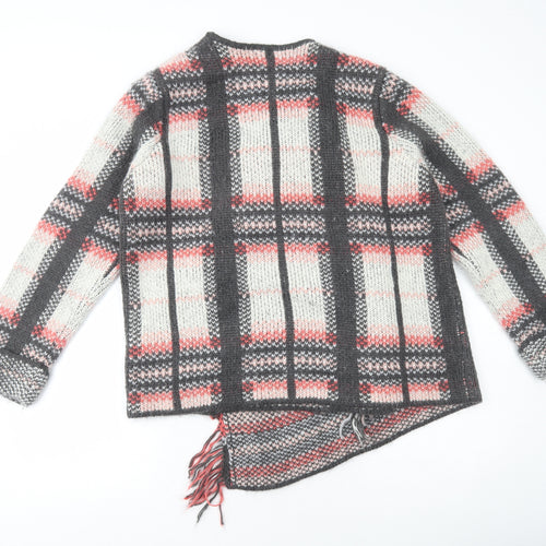 Marks and Spencer Womens Multicoloured Plaid Acrylic Cardigan Jumper Size L - Waterfall