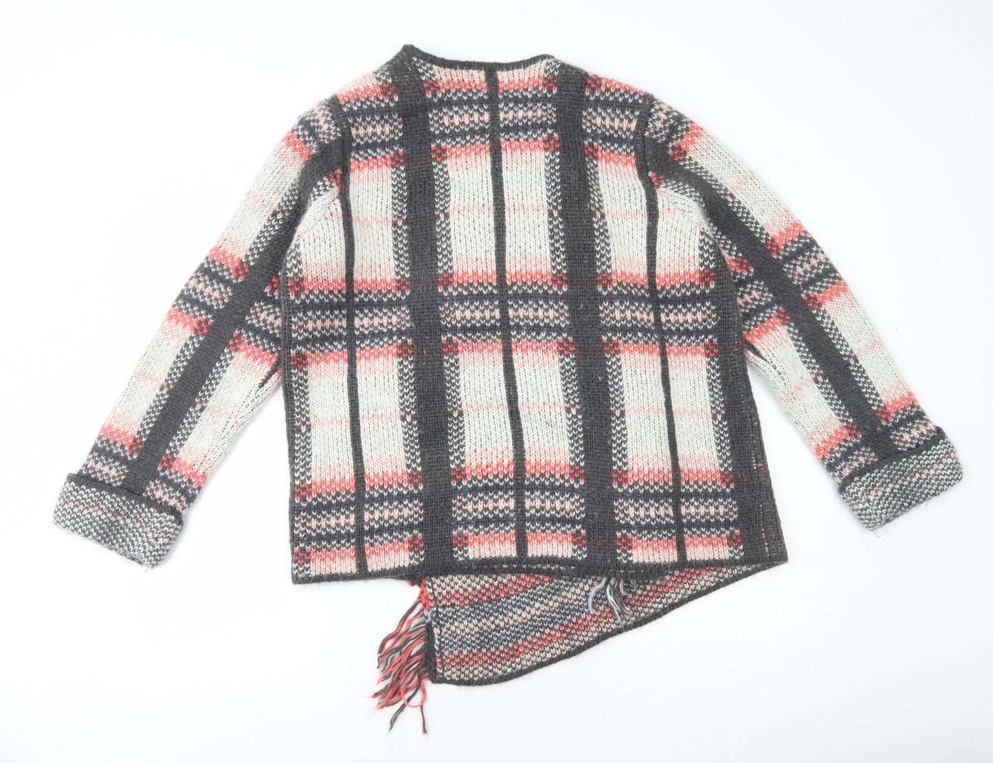 Marks and Spencer Womens Multicoloured Plaid Acrylic Cardigan Jumper Size L - Waterfall