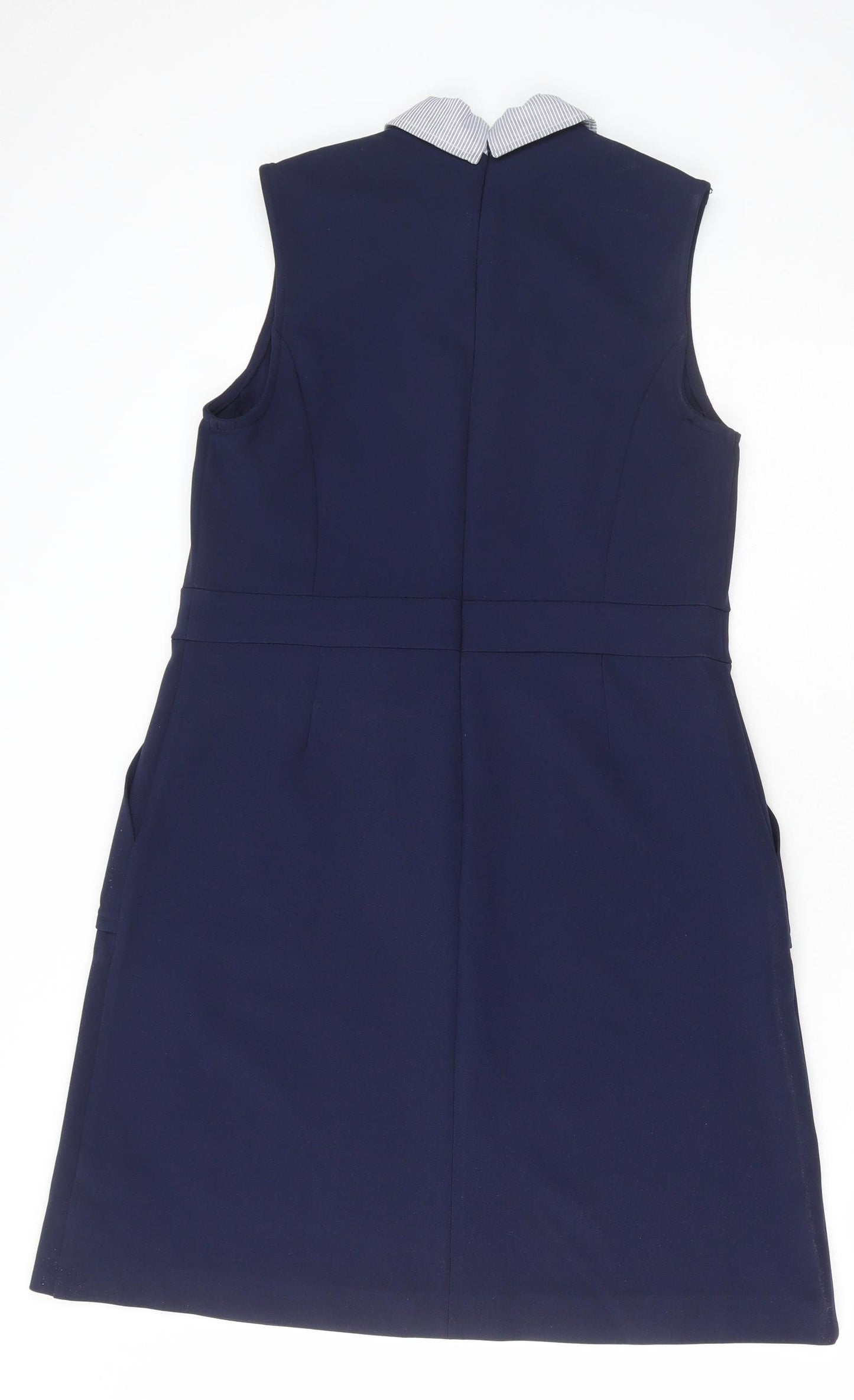 TU Womens Blue Polyester Pencil Dress Size 12 Collared