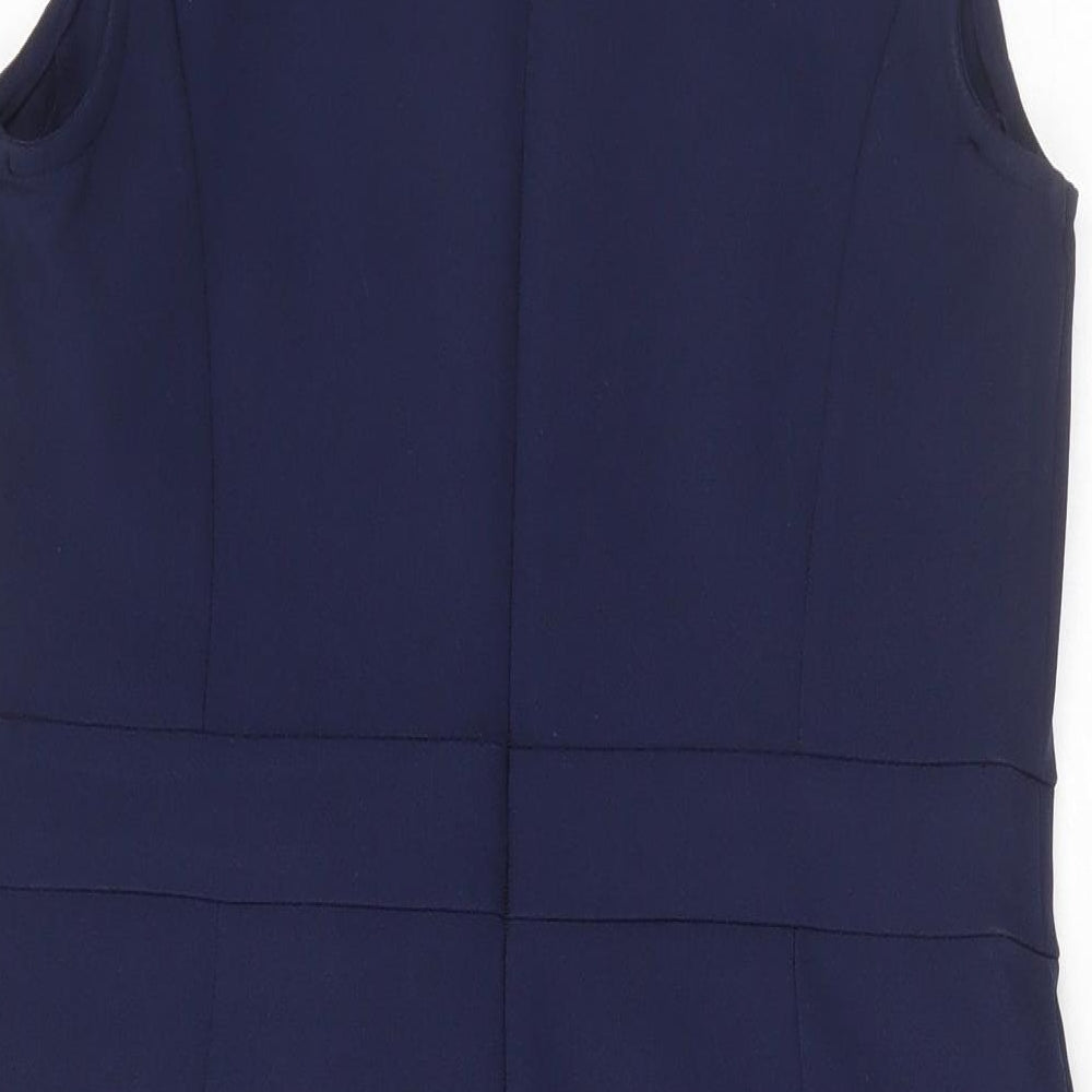 TU Womens Blue Polyester Pencil Dress Size 12 Collared