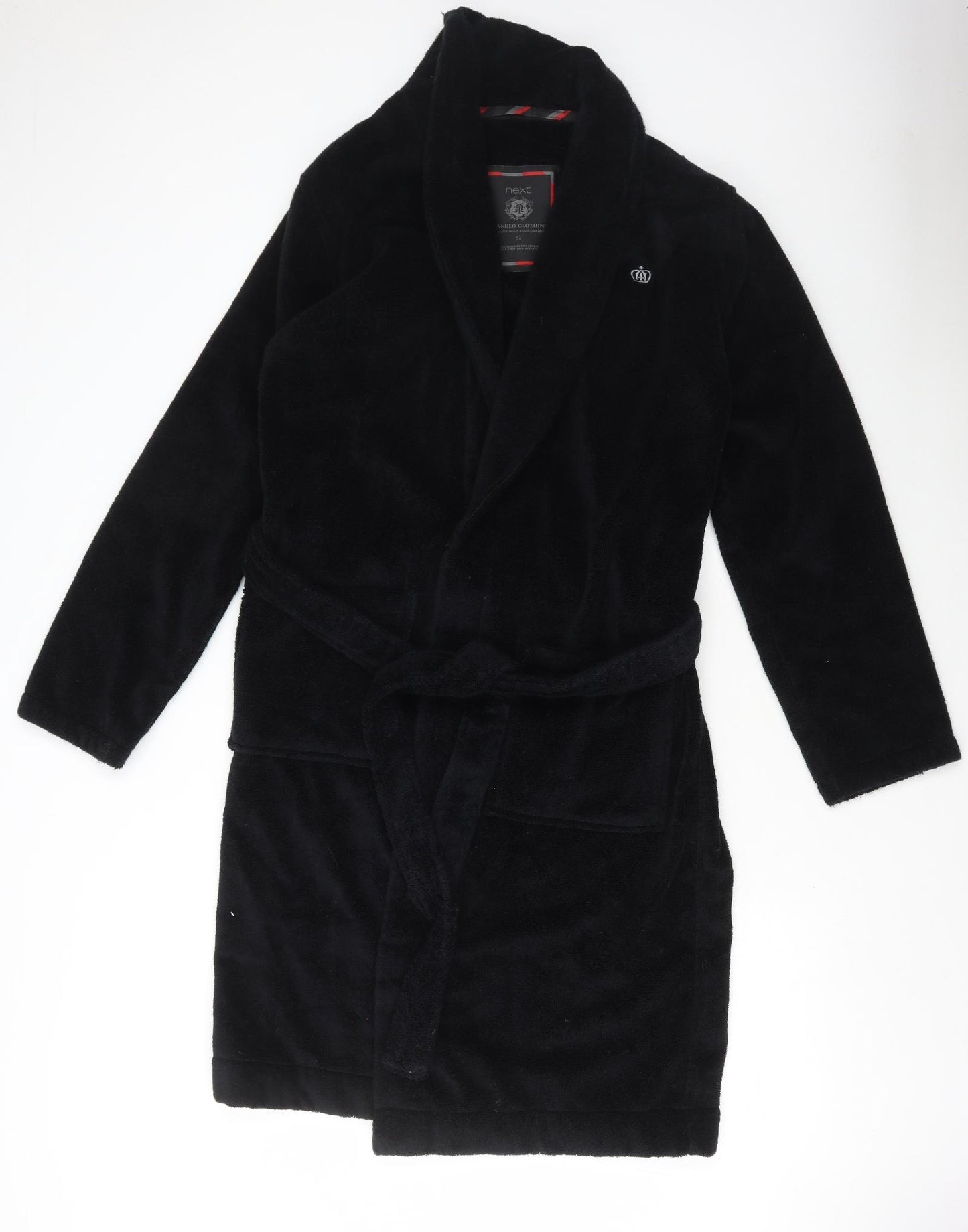 NEXT Mens Black Cotton Robe Size S