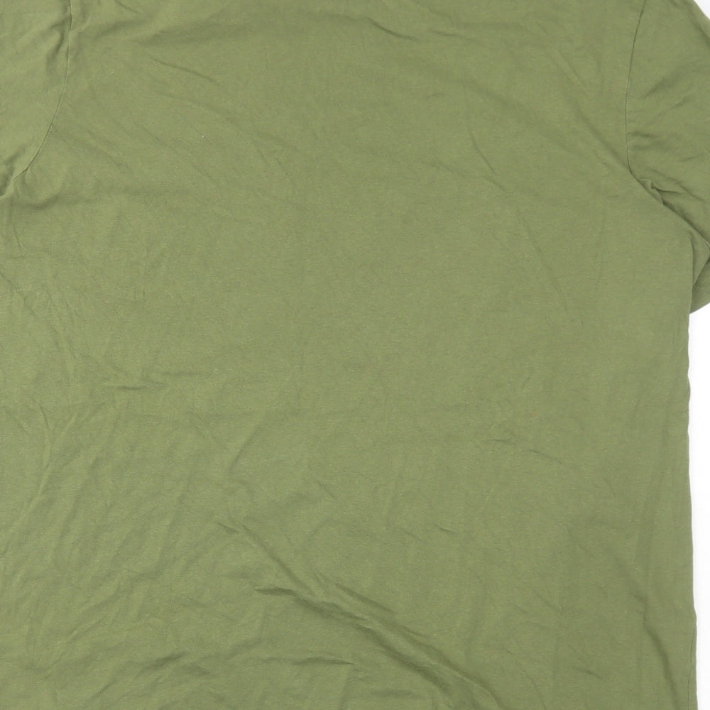 Primark Mens Green Cotton T-Shirt Size Big 3X Round Neck