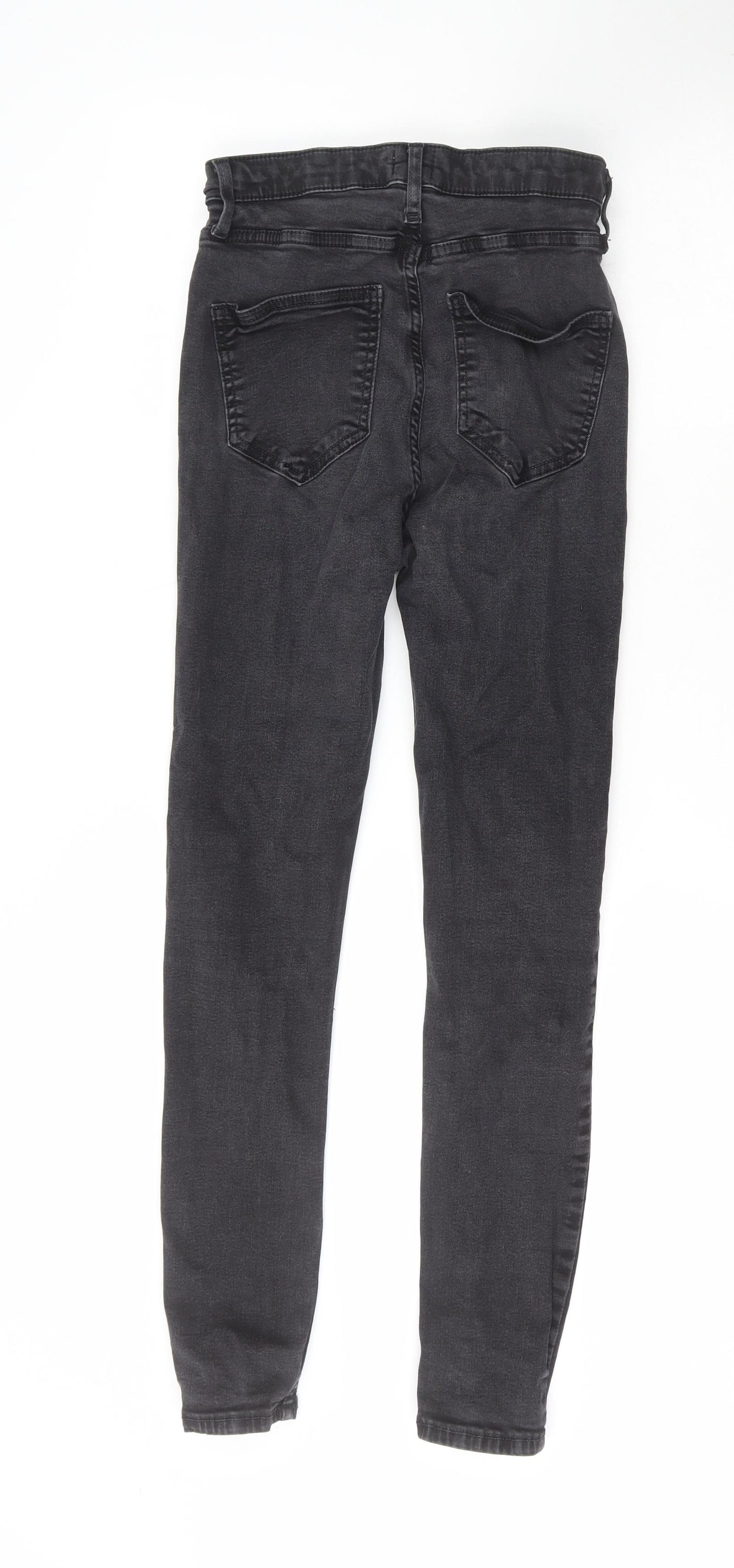 River Island Womens Black Cotton Skinny Jeans Size 10 L26 in Regular