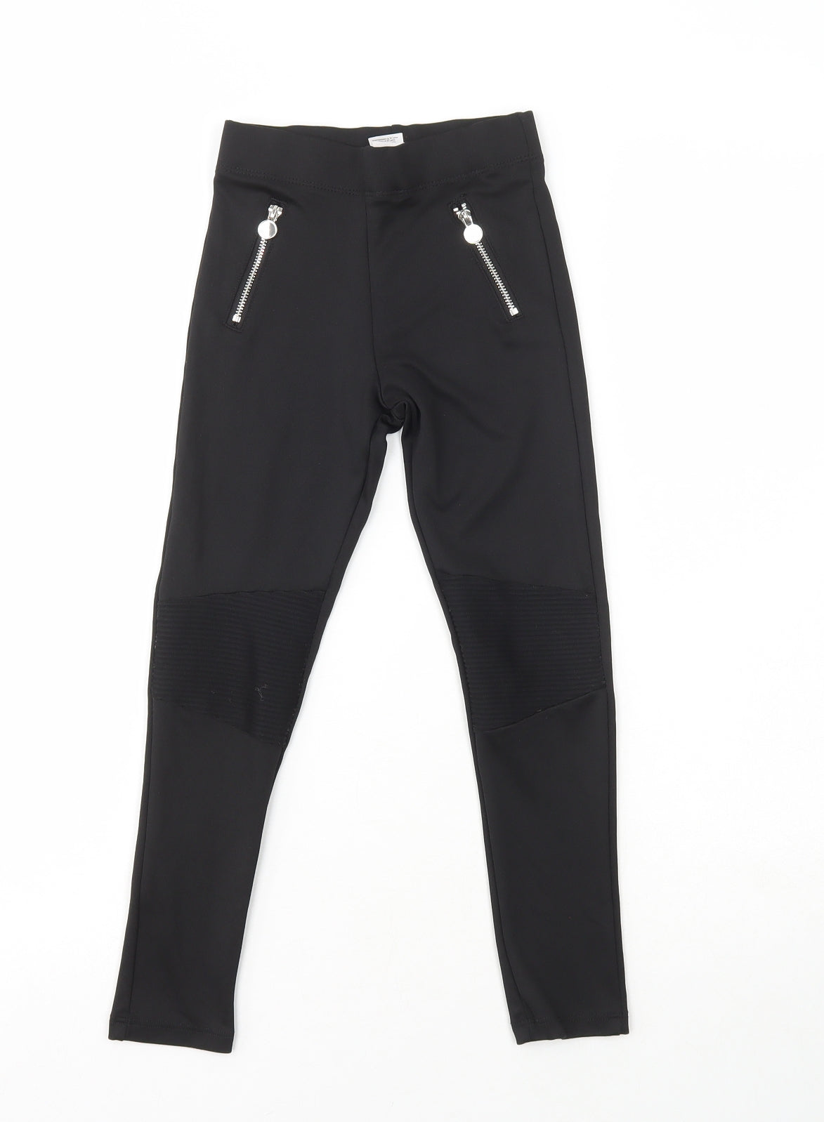 F&F Girls Black Polyester Harem Trousers Size 7-8 Years Regular