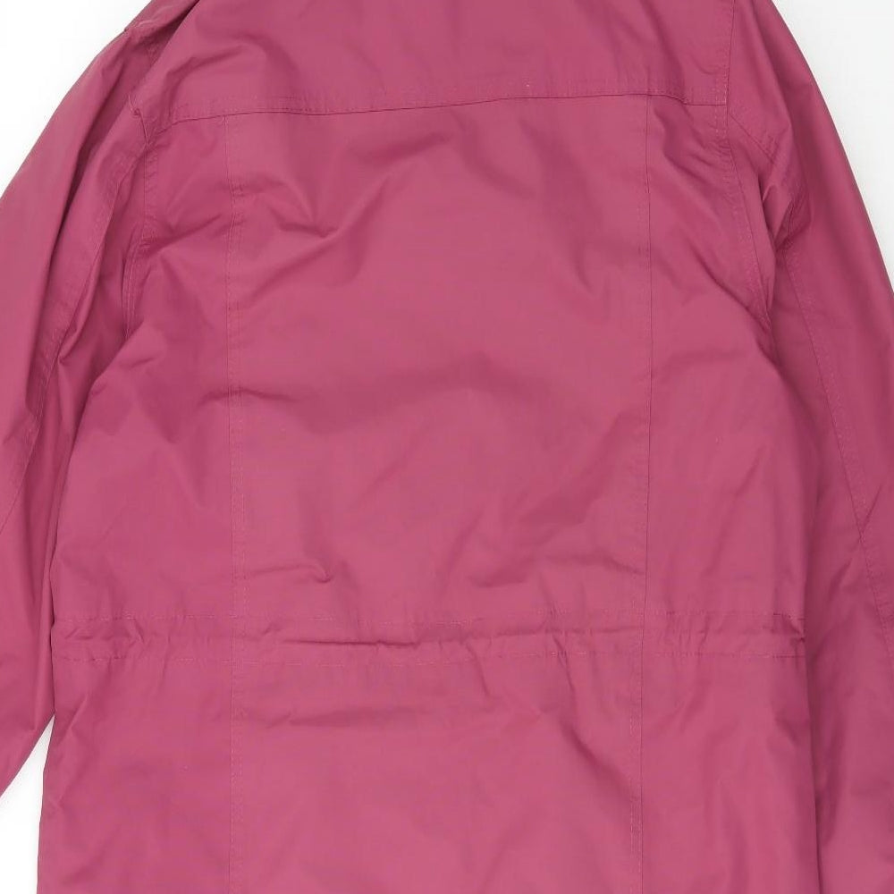 Amber Womens Purple Parka Coat Size 14