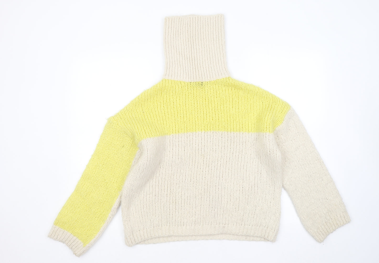 Stradivarius Womens Black Roll Neck Acrylic Pullover Jumper Size S