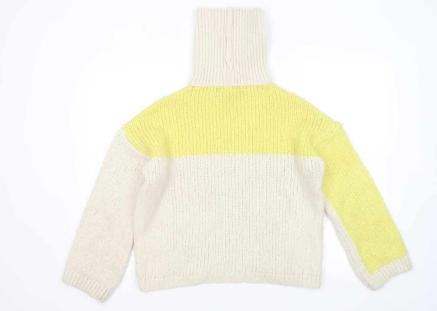 Stradivarius Womens Black Roll Neck Acrylic Pullover Jumper Size S