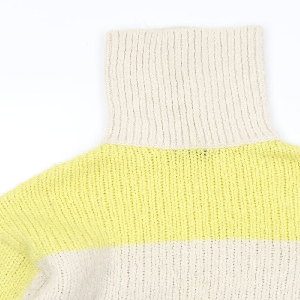 Stradivarius Womens Black Roll Neck Acrylic Pullover Jumper Size S