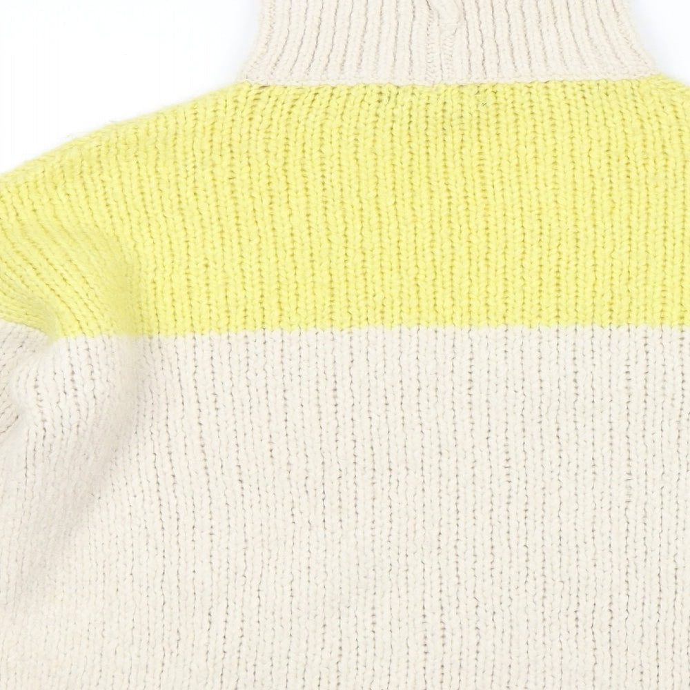 Stradivarius Womens Black Roll Neck Acrylic Pullover Jumper Size S