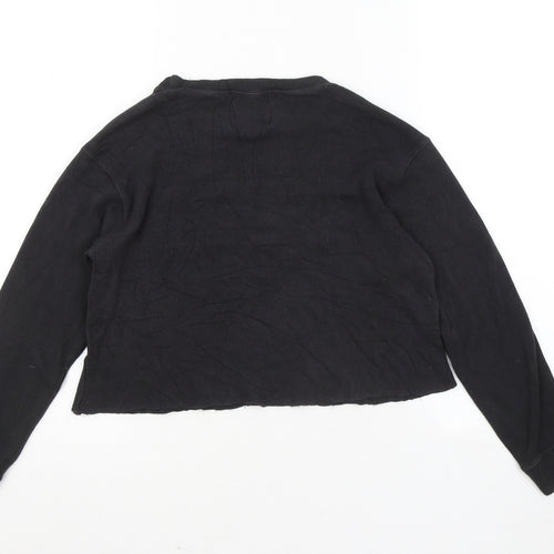 Pull&Bear Womens Grey Round Neck Viscose Pullover Jumper Size S - No Boyfriends No Drama