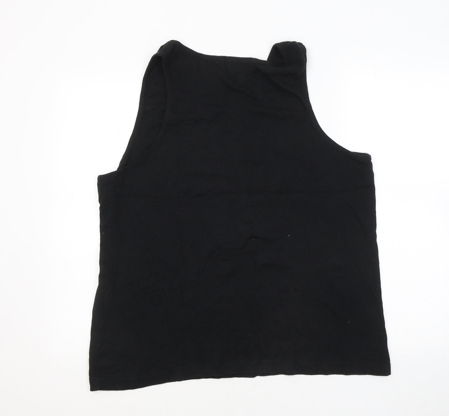Cotton Traders Mens Black Cotton T-Shirt Size L Round Neck