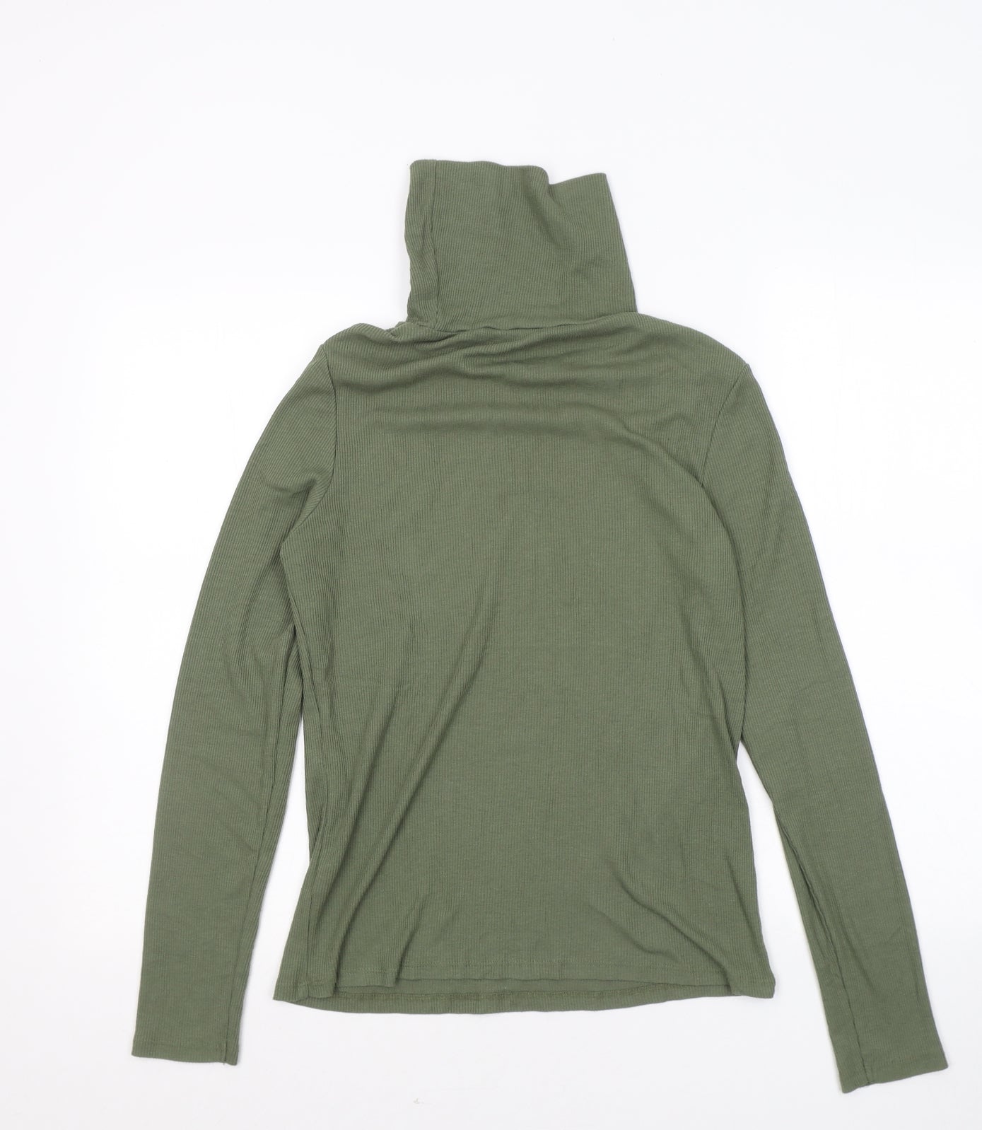 New Look Womens Green Roll Neck Polyester Pullover Jumper Size 16