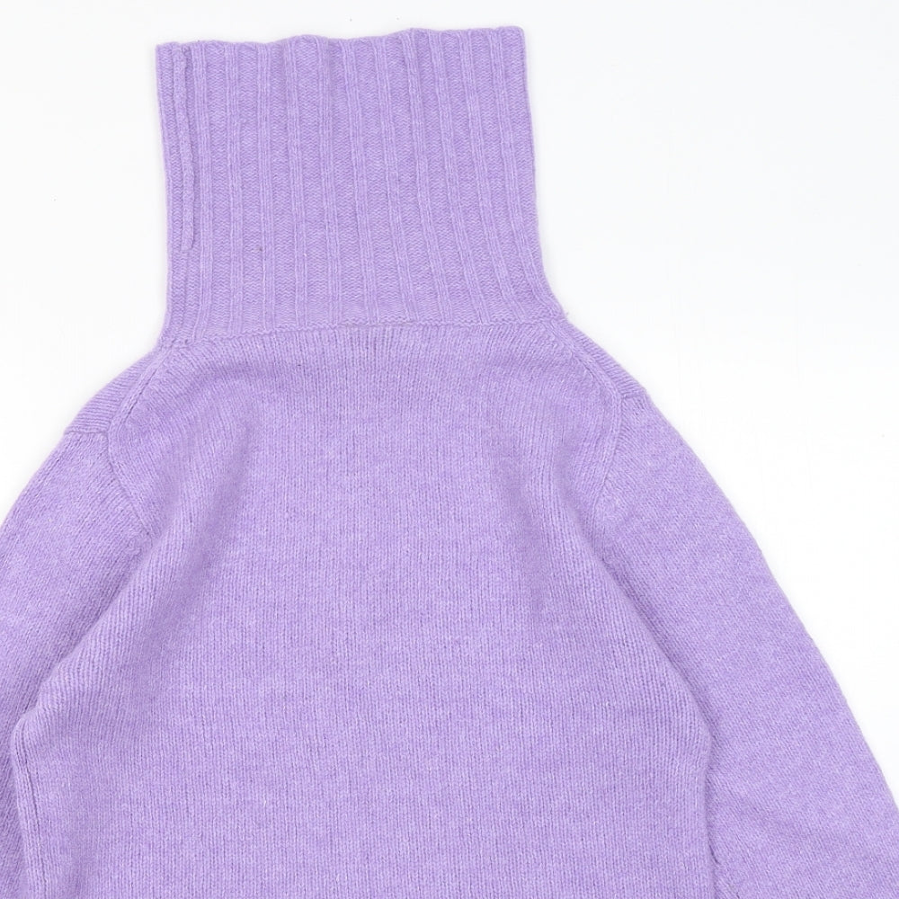 Atmosphere Womens Purple Roll Neck Wool Pullover Jumper Size 12