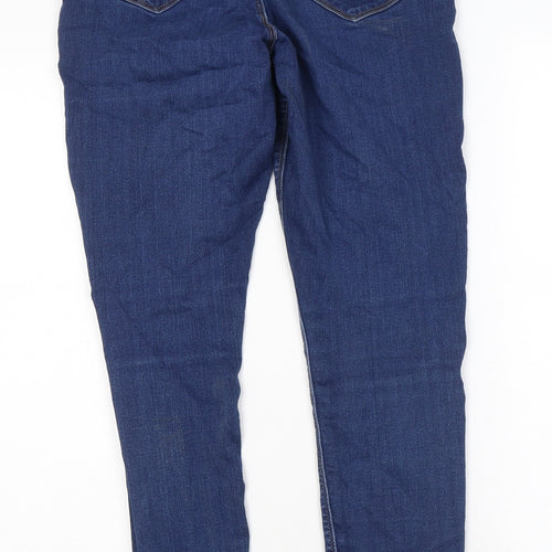 Dorothy Perkins Womens Blue Cotton Skinny Jeans Size 14 L28 in Regular