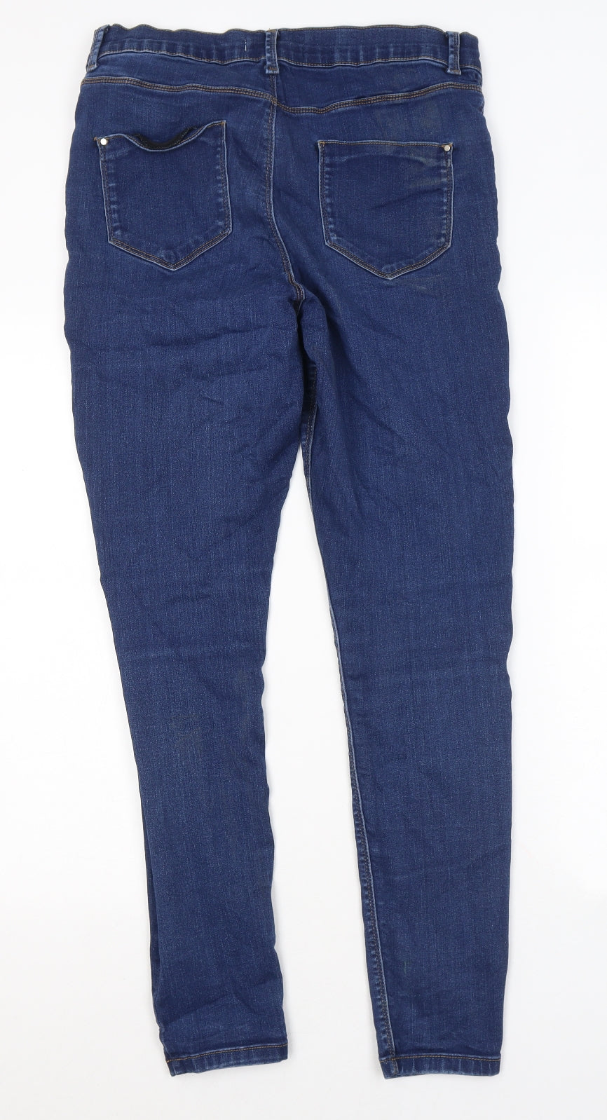 Dorothy Perkins Womens Blue Cotton Skinny Jeans Size 14 L28 in Regular