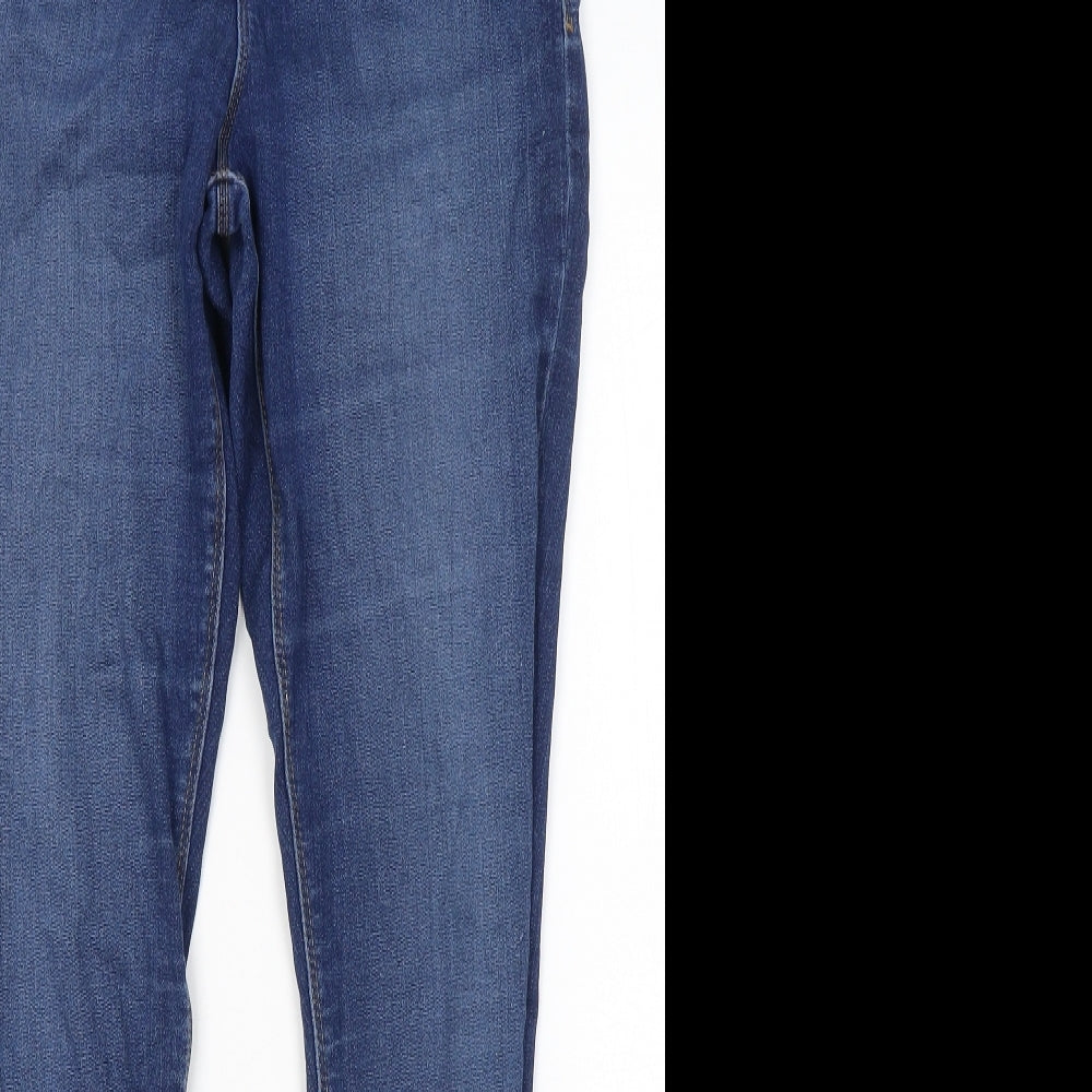 Dorothy Perkins Womens Blue Cotton Skinny Jeans Size 14 L28 in Regular