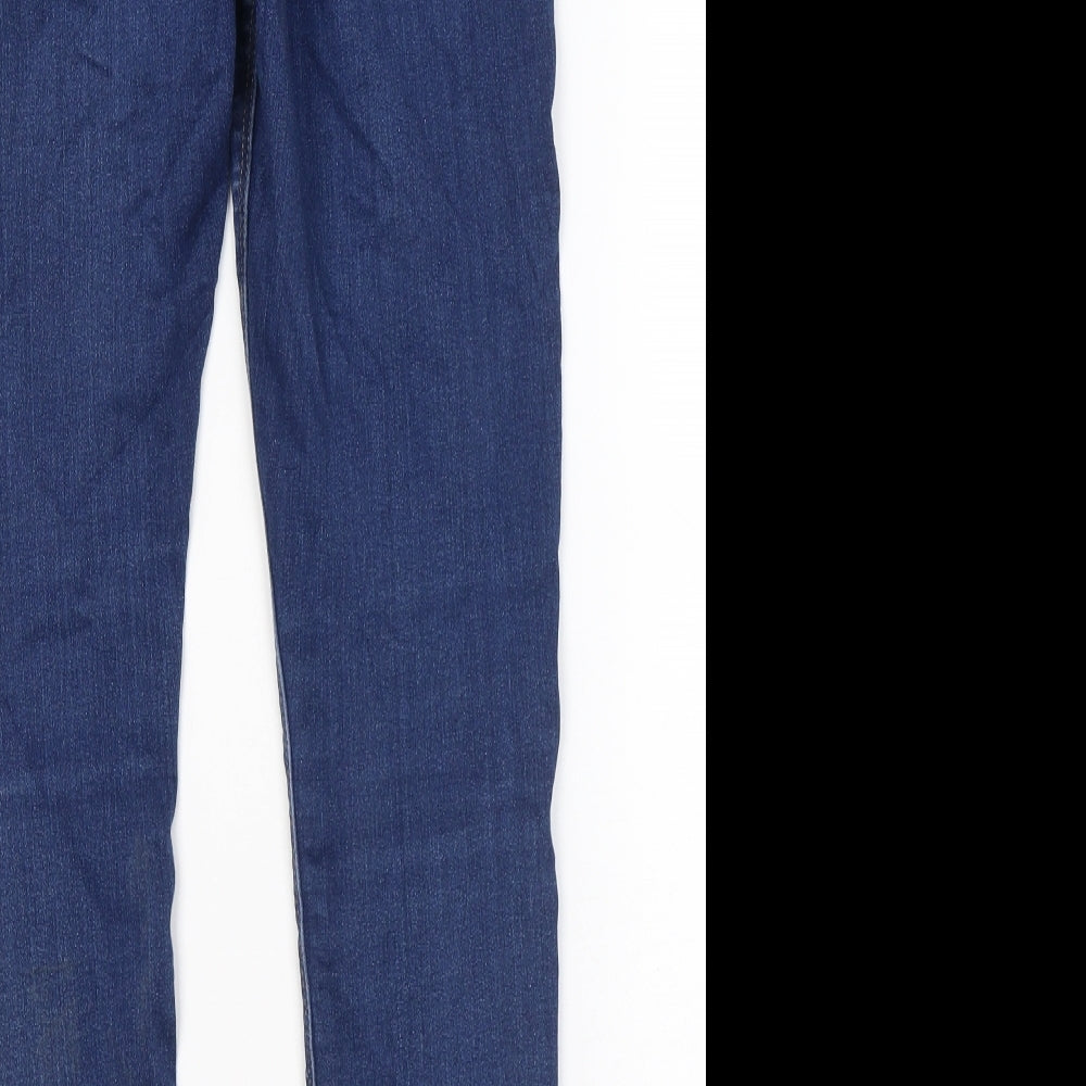 Dorothy Perkins Womens Blue Cotton Skinny Jeans Size 14 L28 in Regular