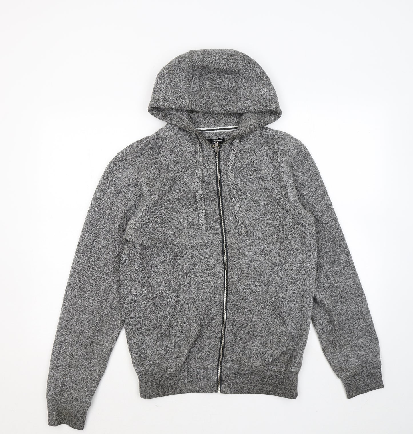 F&F Mens Grey Cotton Full Zip Hoodie Size S
