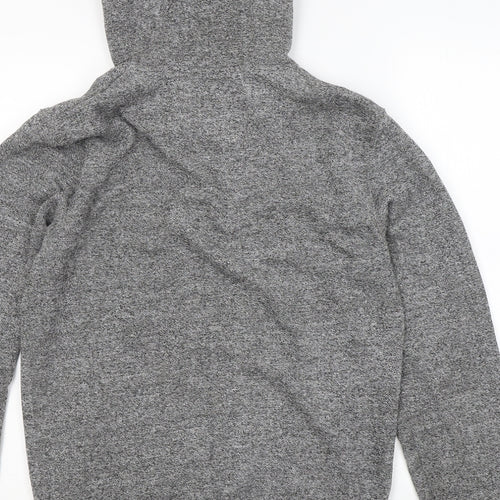 F&F Mens Grey Cotton Full Zip Hoodie Size S