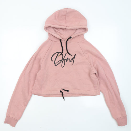 DFND Womens Pink Cotton Pullover Hoodie Size 10
