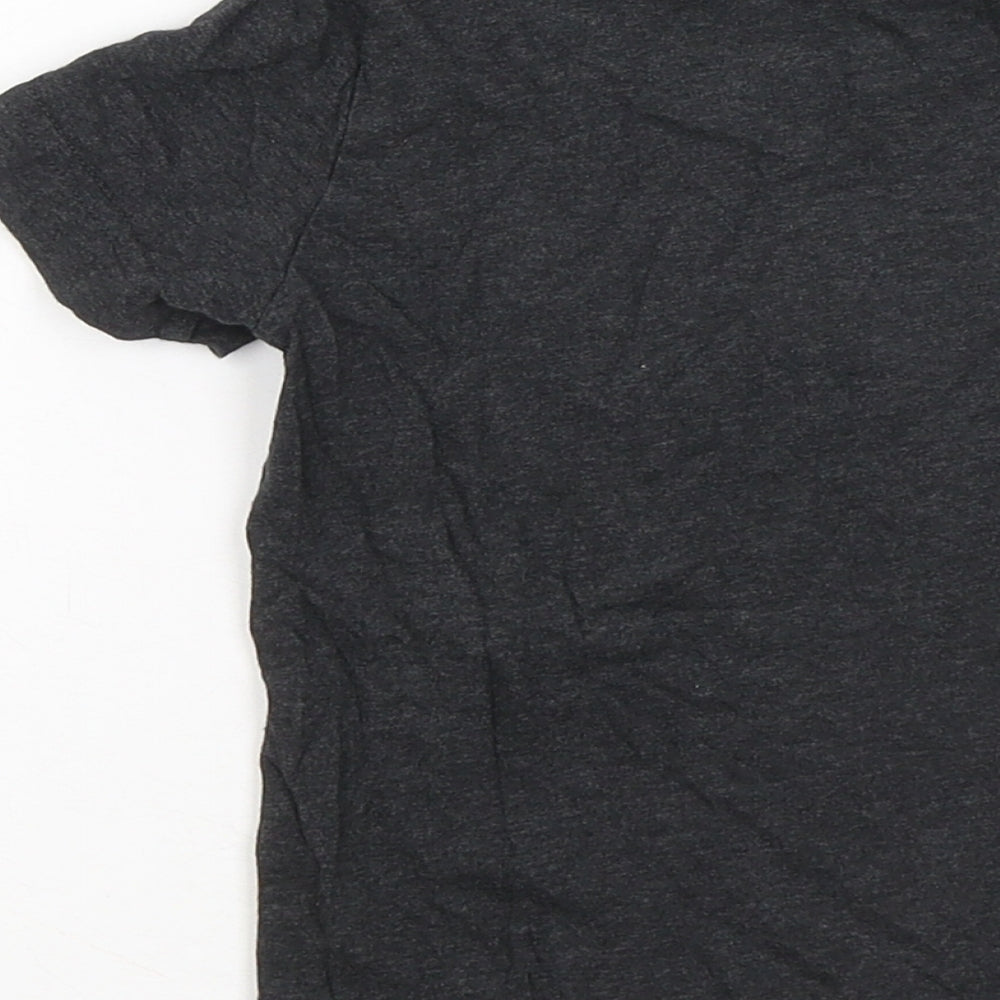 PUMA Boys Grey Cotton Basic T-Shirt Size 18-24 Months Round Neck