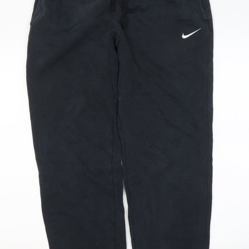 Nike Mens Black Cotton Jogger Trousers Size M L28 in Regular