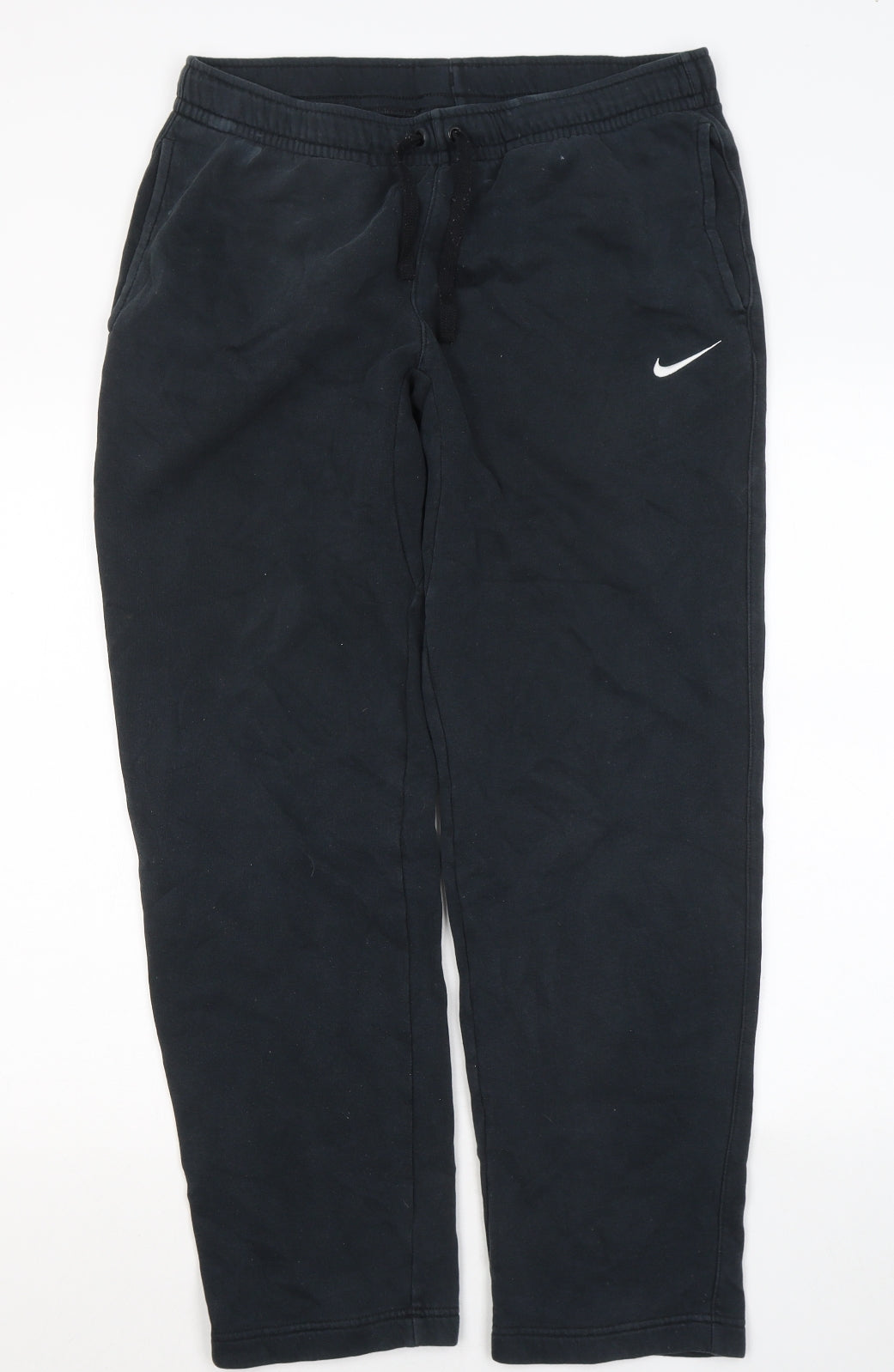 Nike Mens Black Cotton Jogger Trousers Size M L28 in Regular