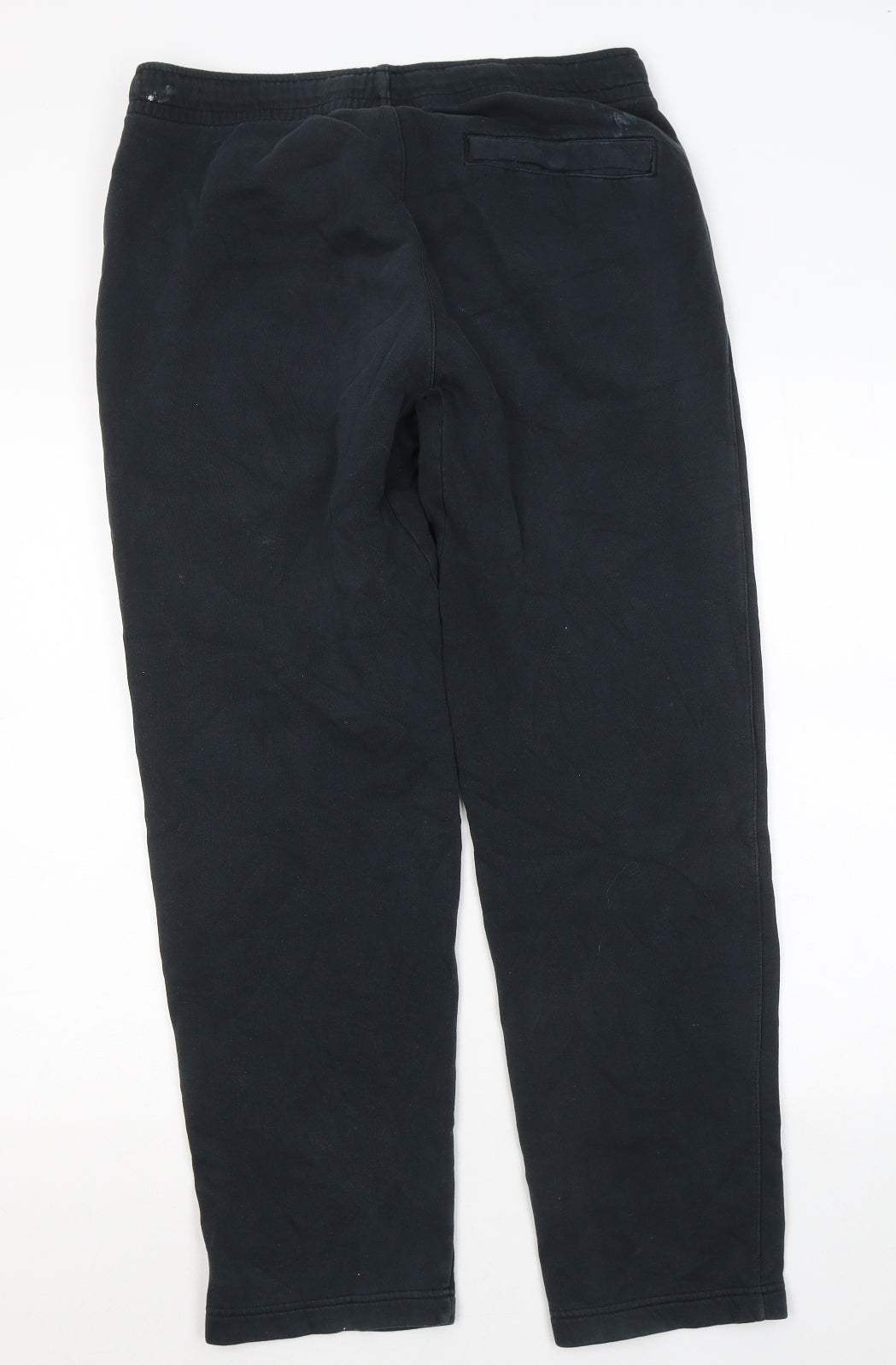 Nike Mens Black Cotton Jogger Trousers Size M L28 in Regular