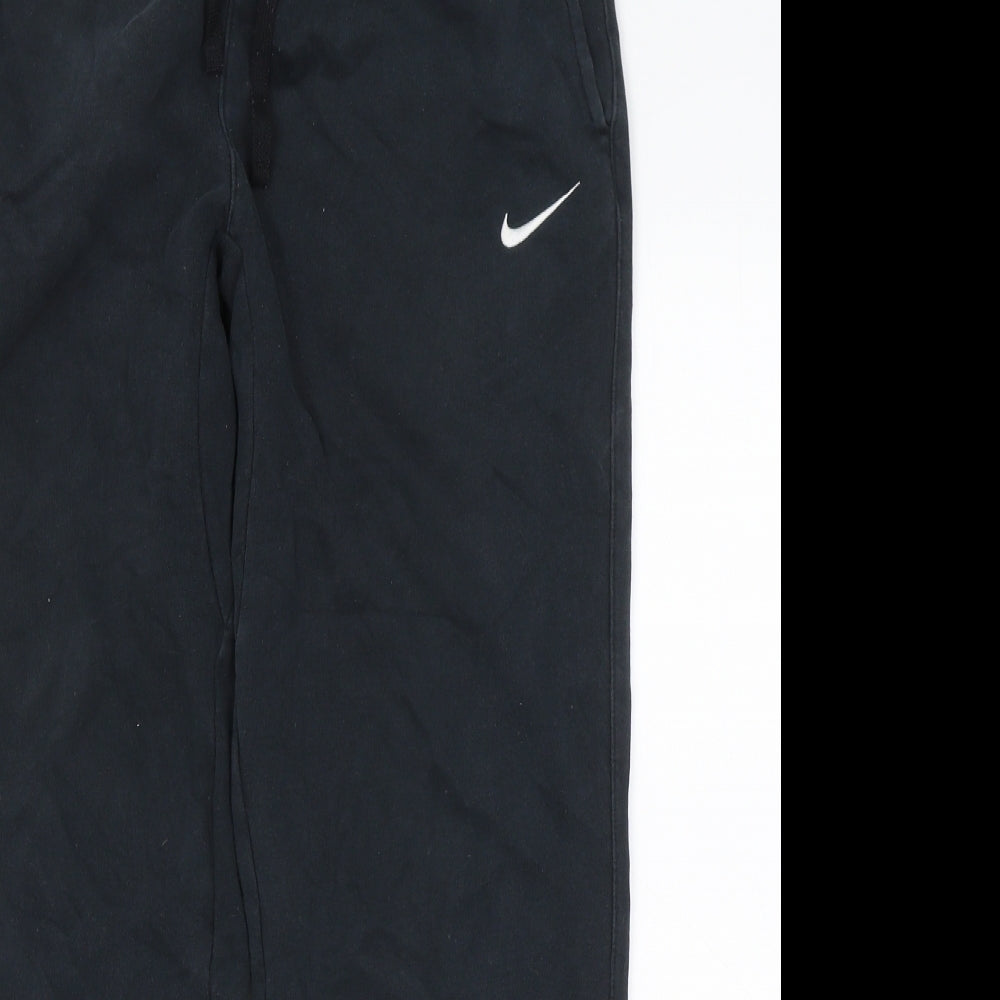 Nike Mens Black Cotton Jogger Trousers Size M L28 in Regular
